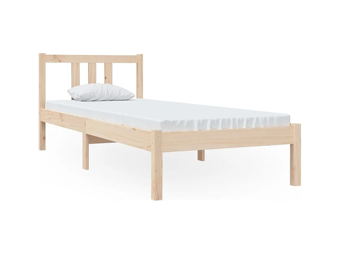 Letto per adulti | Letto singolo | Giroletto in Legno Massello 75x190 cm Small Single