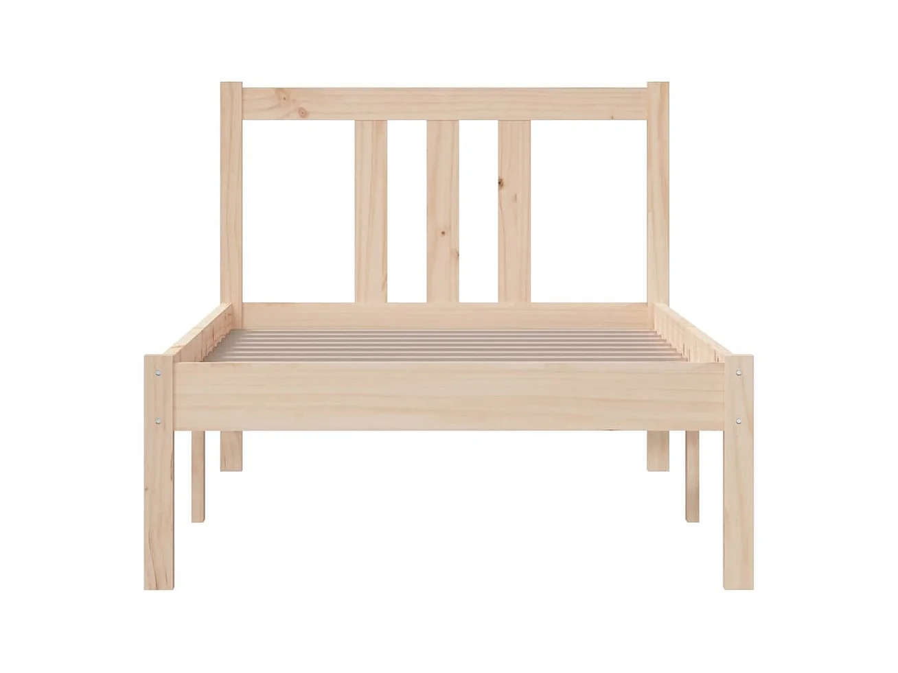 Letto per adulti | Letto singolo | Giroletto in Legno Massello 75x190 cm Small Single