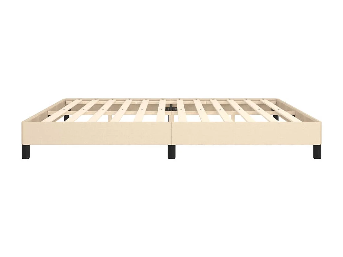 Lit double | Lit adulte | Cadre de lit crème 200x200 cm tissu