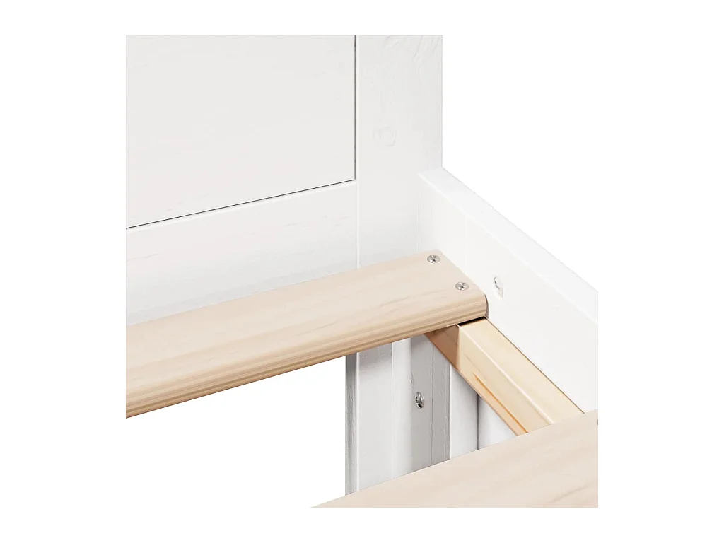 Letto per adulti | Letto matrimoniale | Giroletto senza Materasso con Testata Bianco 135x190 cm Pino