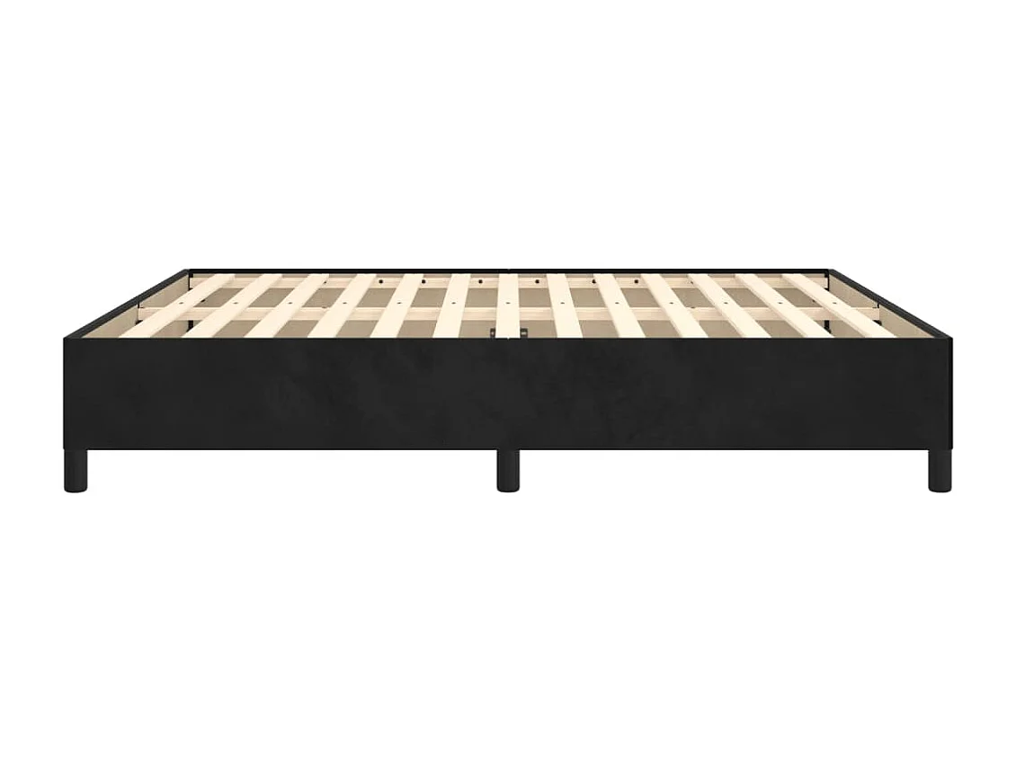 Lit double | Lit adulte | Cadre de lit noir 160x200 cm velours