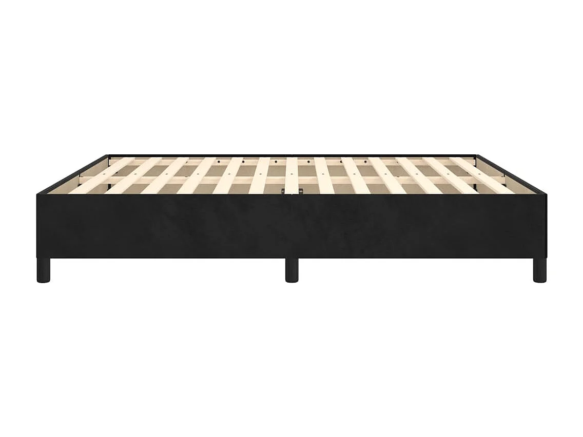 Lit double | Lit adulte | Cadre de lit noir 160x200 cm velours