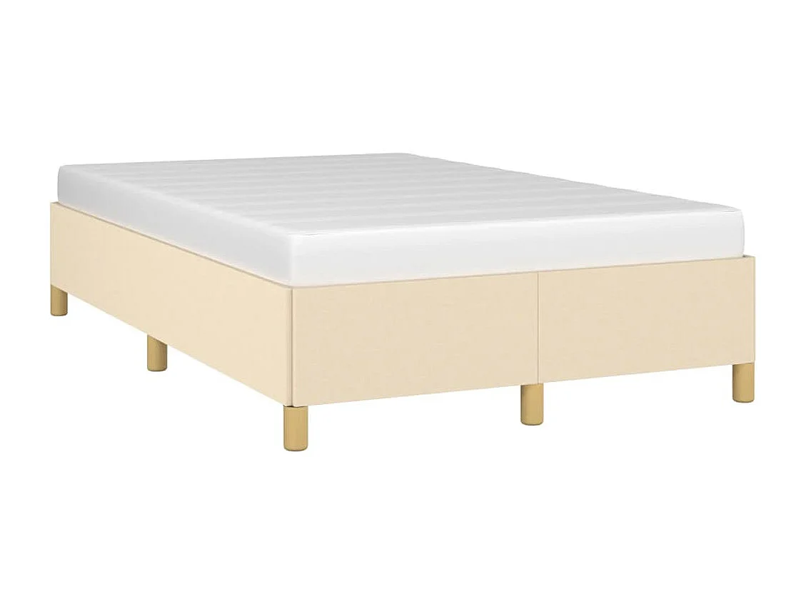 Lit simple | Lit adulte, enfant | Cadre de lit crème 120x200 cm tissu