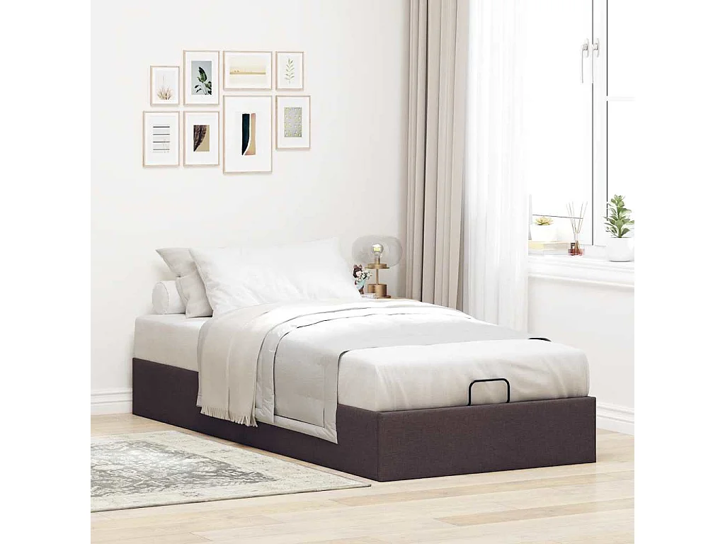 Letto singolo | Giroletto | Struttura del letto Pouf senza Materasso 100x200 cm in Tessuto