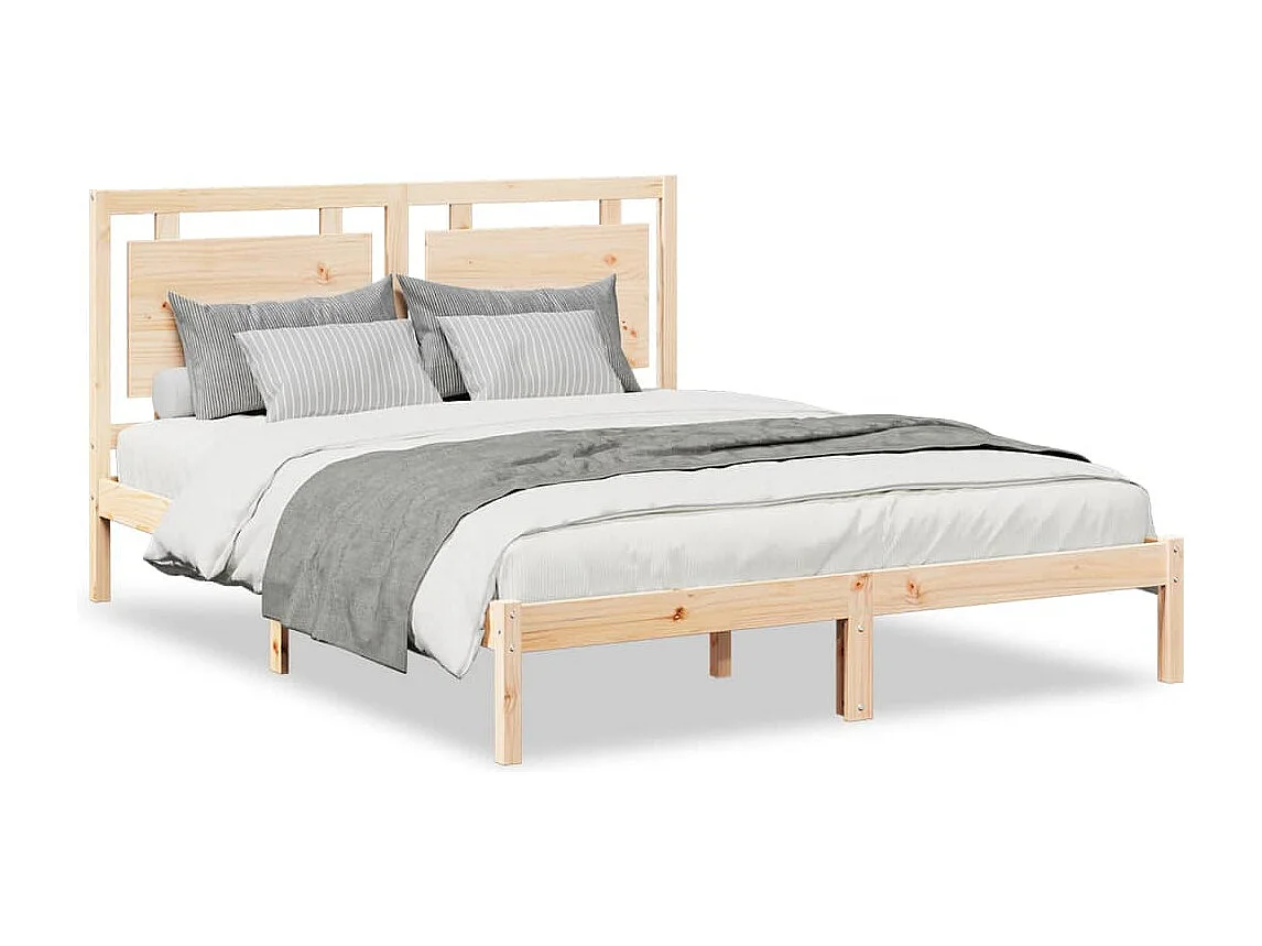 Letto per adulti | Letto matrimoniale | Giroletto Extra Lungo senza Materasso 160x210 cm Legno Massello