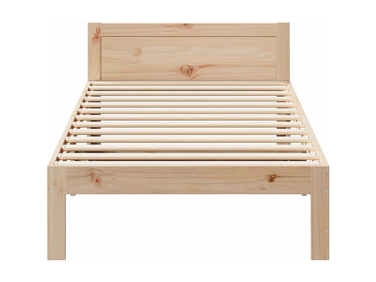 Letto per adulti | Letto singolo | Giroletto senza Materasso 90x200 cm in Legno Massello di Pino