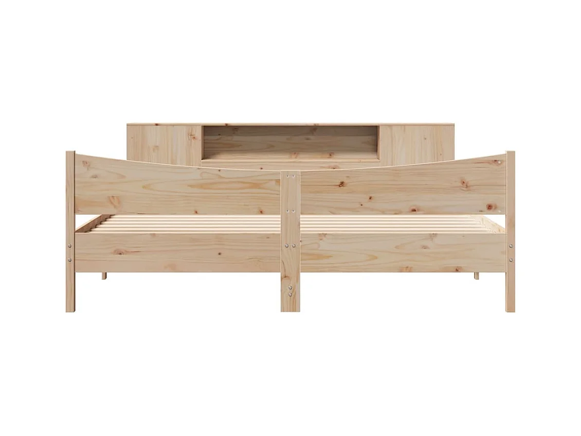 Letto per adulti | Letto matrimoniale | Giroletto senza Materasso 180x200 cm in Legno Massello di Pino