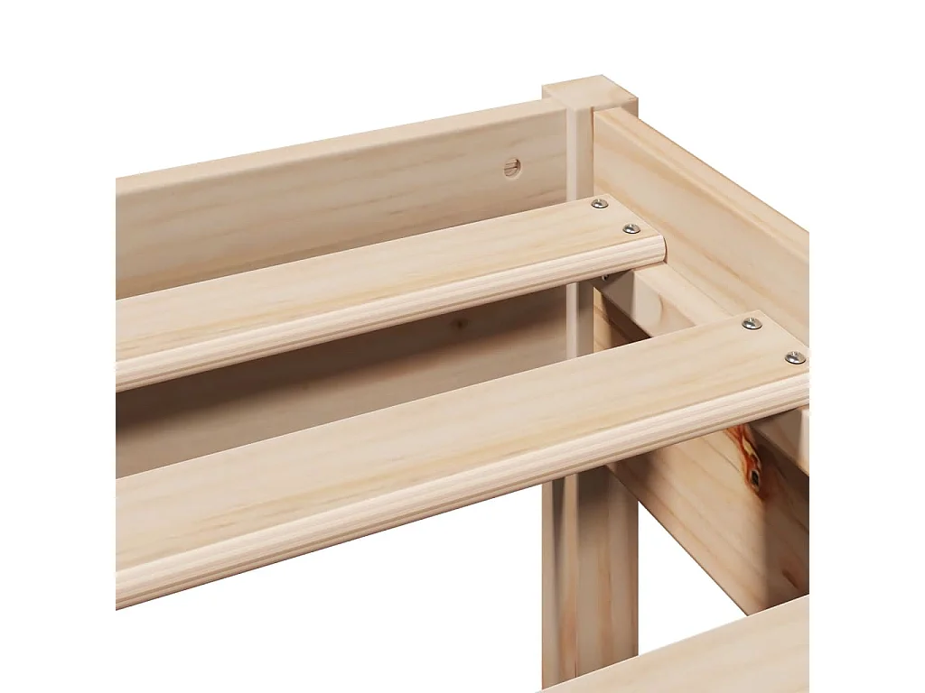 Letto per adulti | Letto matrimoniale | Giroletto senza Materasso 180x200 cm in Legno Massello di Pino