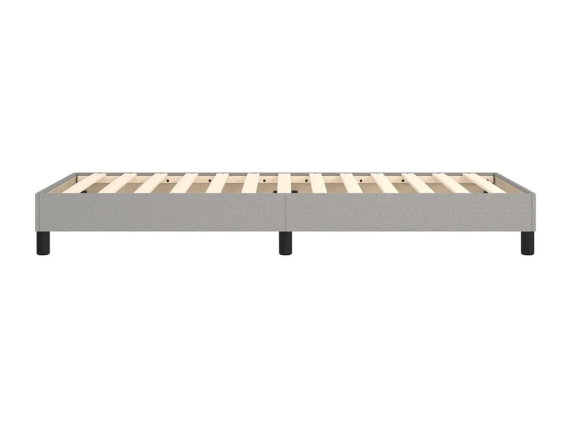 Lit simple | Lit adulte, enfant | Cadre de lit gris clair 90x190 cm tissu