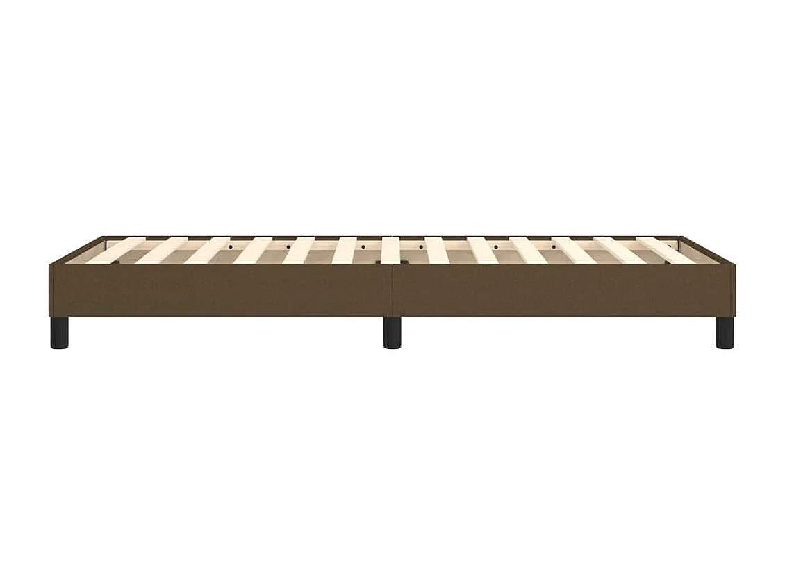 Lit simple | Lit adulte, enfant | Cadre de lit marron foncé 100x200 cm tissu
