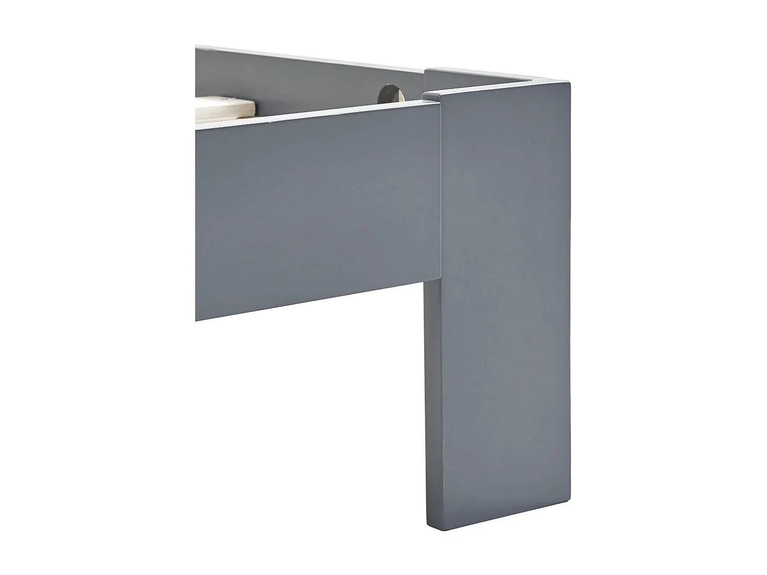 Lit simple | Lit adulte, enfant | Cadre de lit gris bois de pin massif 90x200 cm