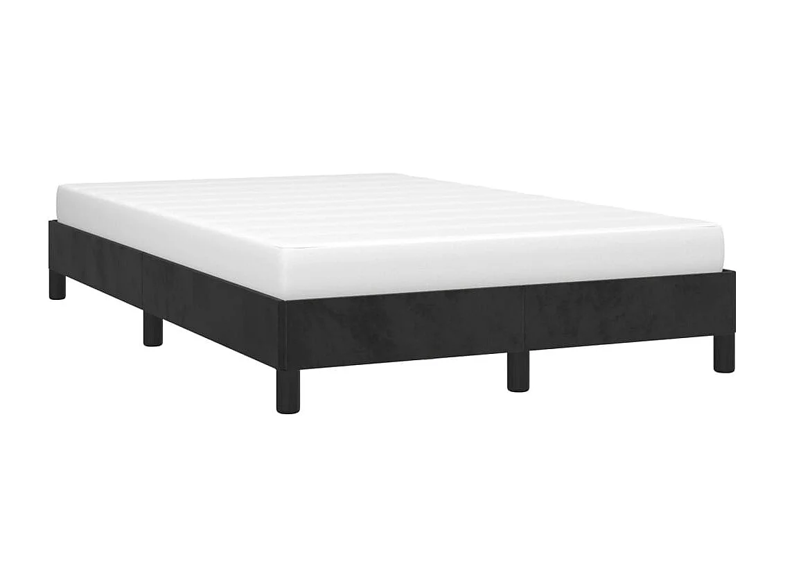 Lit simple | Lit adulte, enfant | Cadre de lit noir 120x190 cm velours