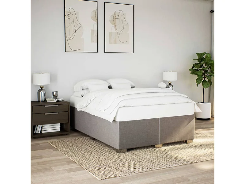 Lit double | Lit adulte | Cadre de lit taupe 140x200 cm tissu