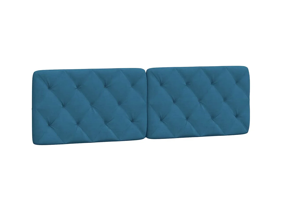 Lit double | Lit adulte | Cadre de lit avec LED bleu 160x200 cm velours
