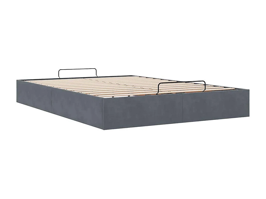 Letto matrimoniale | Giroletto | Struttura Letto Pouf Senza Materasso 140x190 cm Velluto