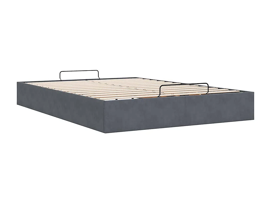 Letto matrimoniale | Giroletto | Struttura Letto Pouf Senza Materasso 140x190 cm Velluto