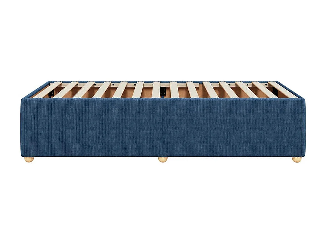 Lit simple | Lit adulte, enfant | Cadre de lit bleu 80x200 cm tissu