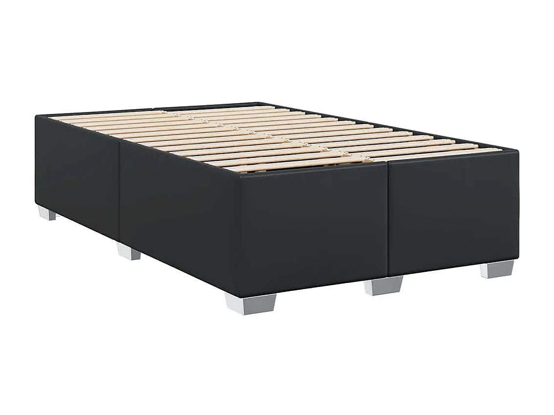 Lit double | Lit adulte | Cadre de lit noir similicuir 137x187 cm