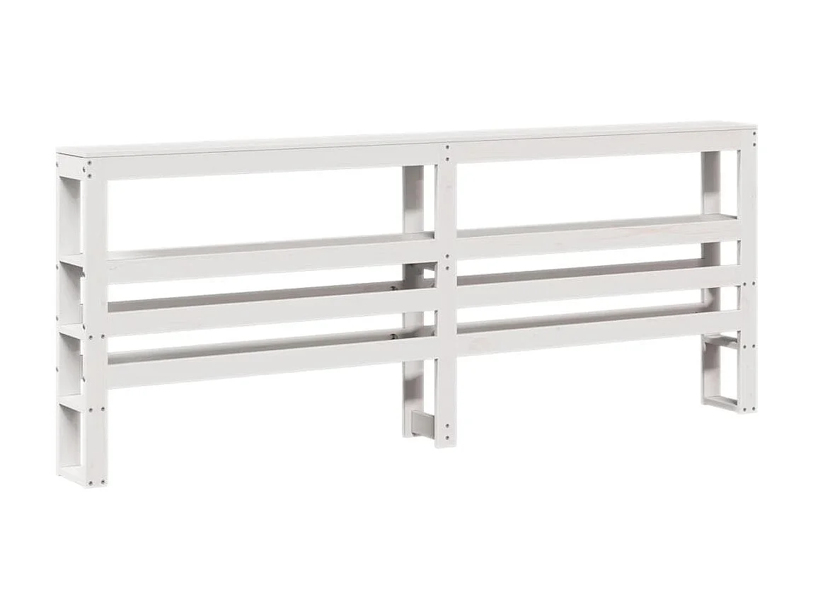 Letto per adulti | Letto matrimoniale | Giroletto con Testiera senza Materasso Bianco 200x200 cm