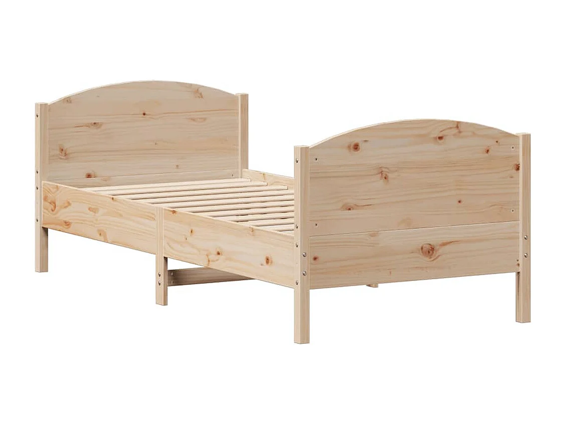 Lit simple | Lit adulte, enfant | Cadre de lit 90x190 cm bois de pin massif
