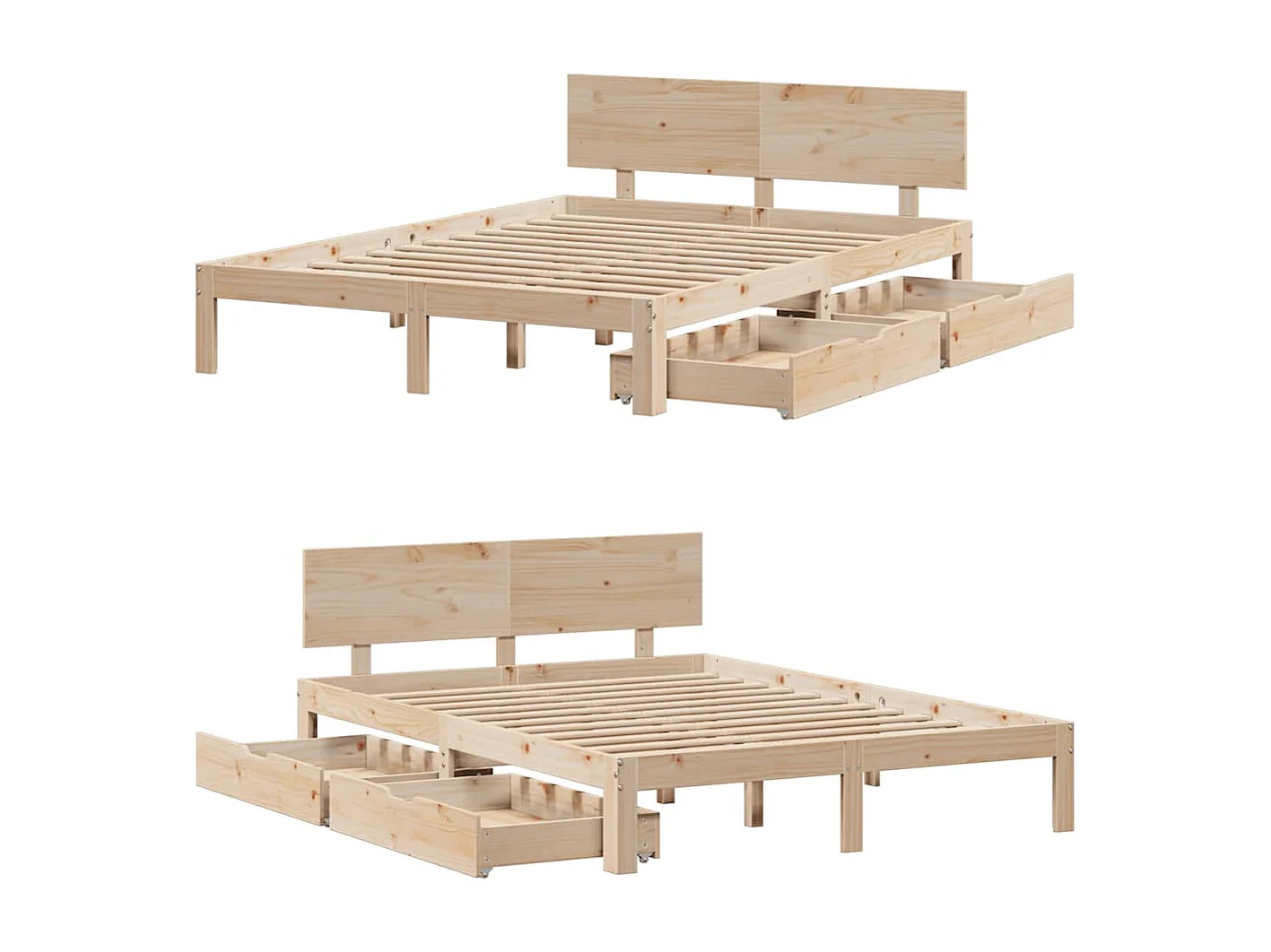 Lit double | Lit adulte | Cadre de lit avec tiroirs 140x200 cm