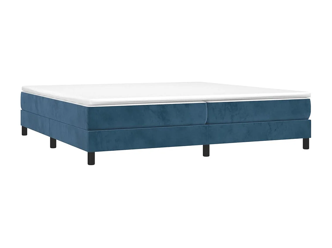 Lit double | Lit adulte | Cadre de lit bleu foncé 200x200 cm velours