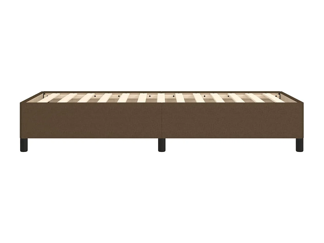 Lit simple | Lit adulte, enfant | Cadre de lit marron foncé 90x190 cm tissu