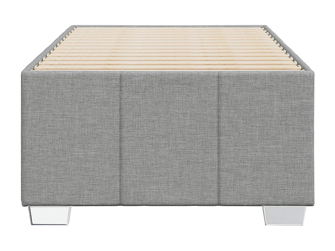 Letto per adulti | Letto singolo | Giroletto senza Materasso Grigio Chiaro 90x190 cm Tessuto