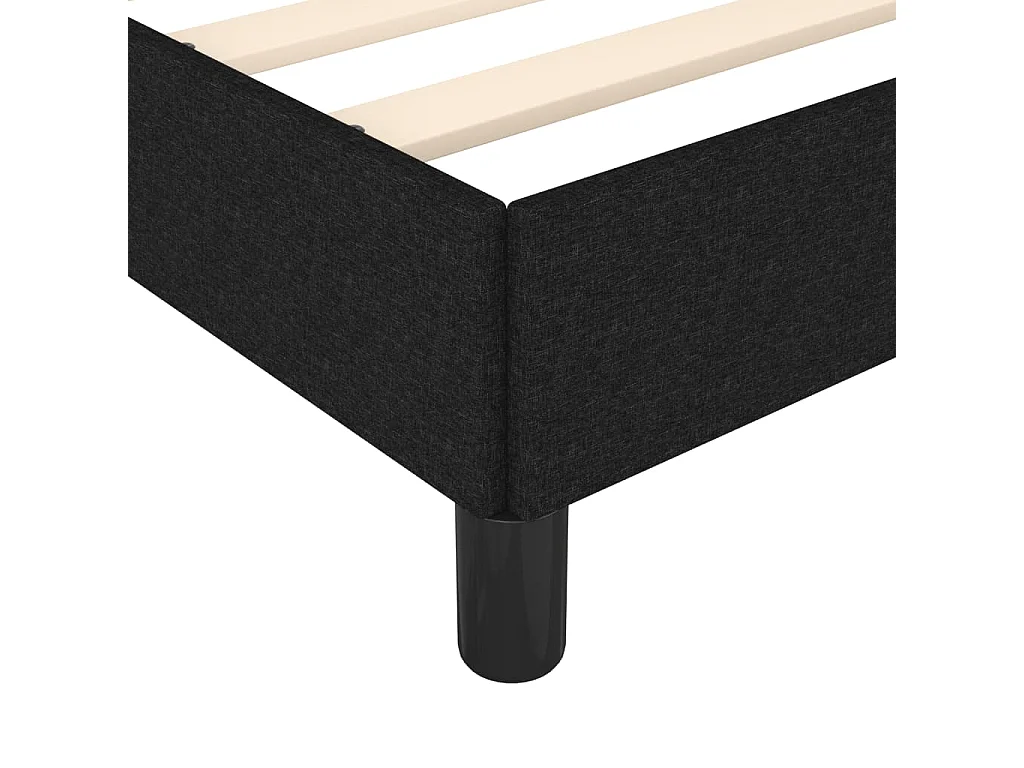 Lit simple | Lit adulte, enfant | Cadre de lit noir 90x200 cm tissu