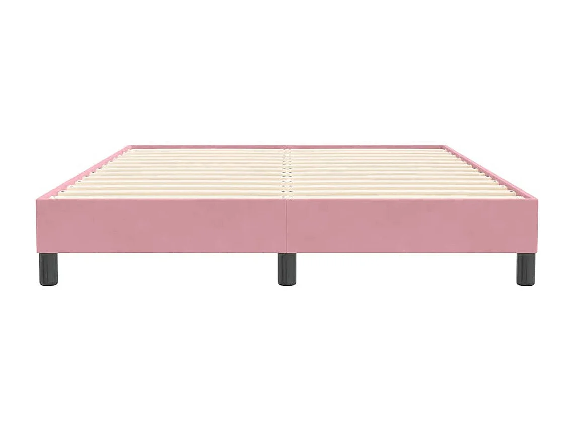 Lit double | Lit adulte | Cadre de lit rose 140x210 cm velours