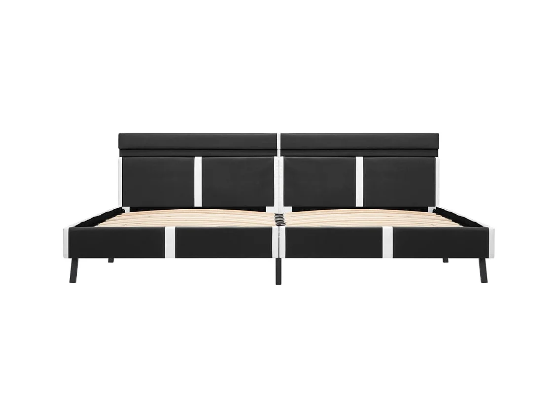 Letto per adulti | Letto matrimoniale | Giroletto con LED Grigio in Similpelle 180x200 cm