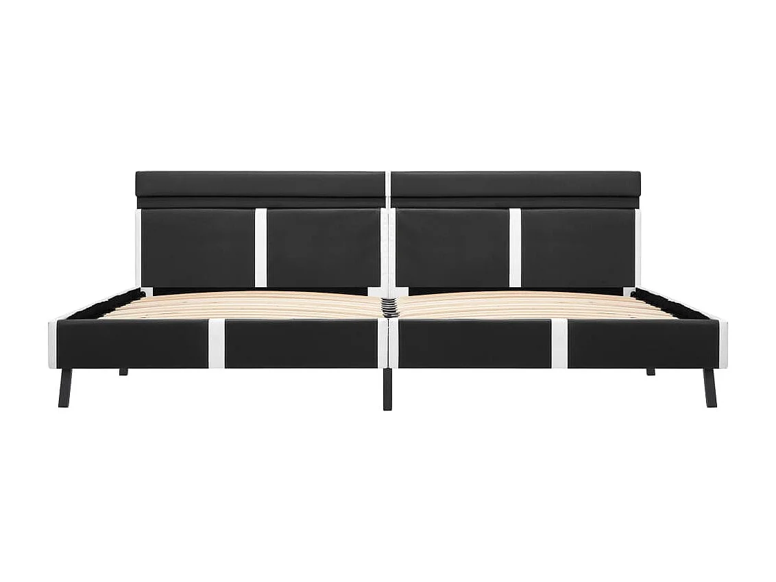 Letto per adulti | Letto matrimoniale | Giroletto con LED Grigio in Similpelle 180x200 cm