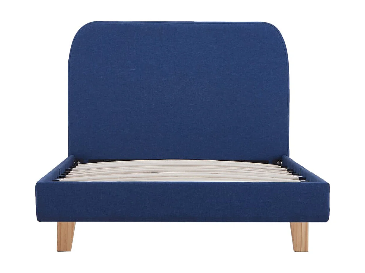 Lit simple | Lit adulte, enfant | Cadre de lit bleu tissu 90x200 cm