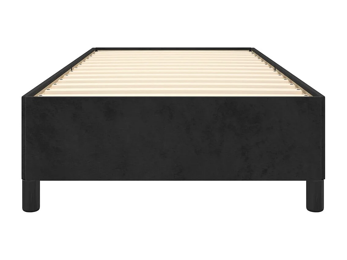 Lit simple | Lit adulte, enfant | Cadre de lit noir 90x200 cm velours