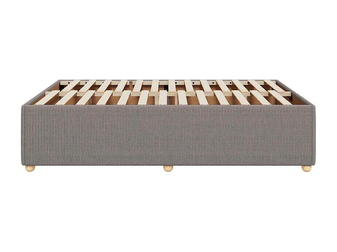 Lit double | Lit adulte | Cadre de lit taupe 140x200 cm tissu