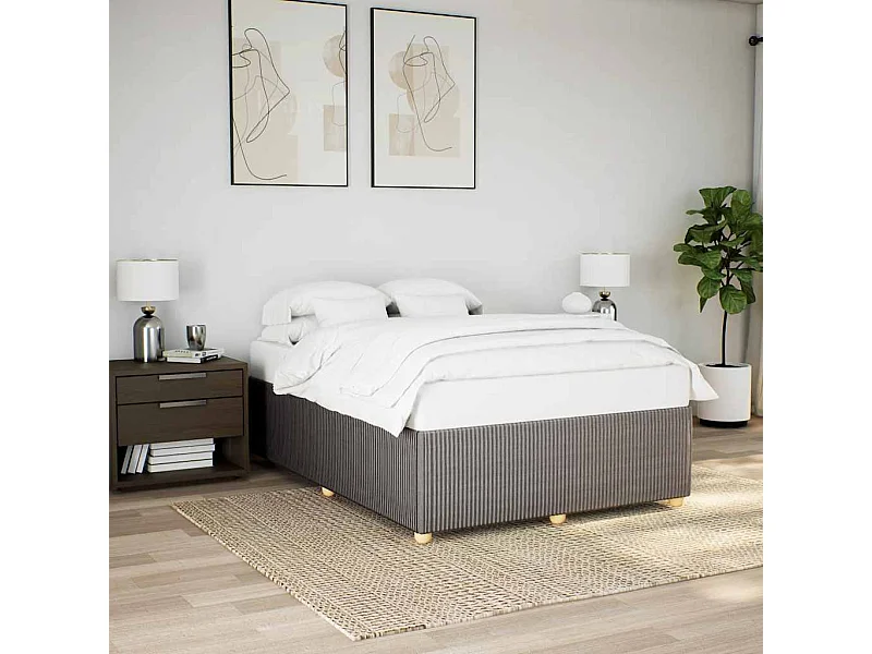 Lit double | Lit adulte | Cadre de lit taupe 140x200 cm tissu