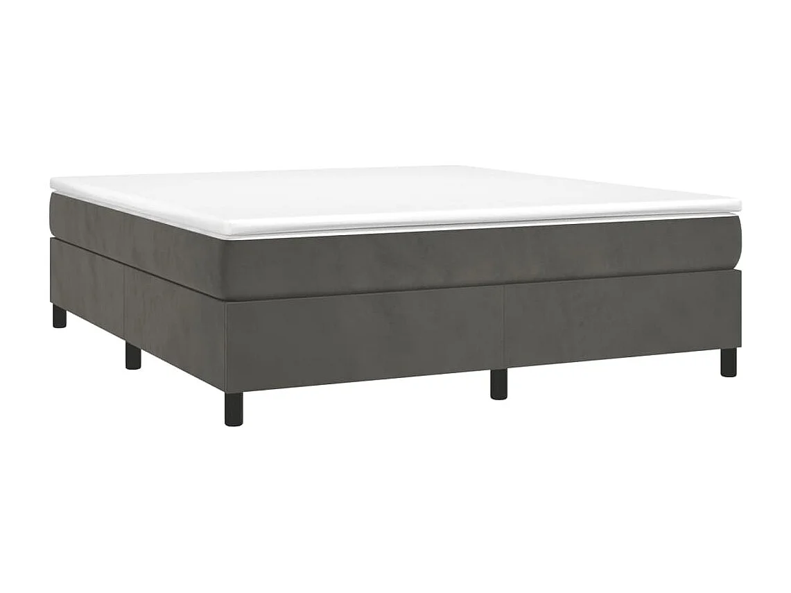 Lit double | Lit adulte | Cadre de lit gris foncé 180x200 cm velours