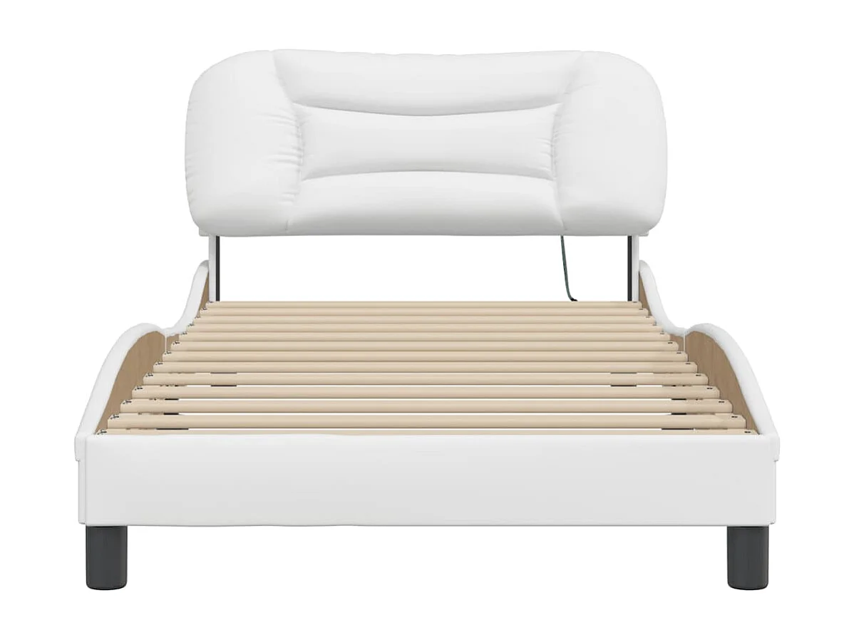 Lit simple | Lit adulte, enfant | Cadre de lit avec LED blanc 100x200 cm