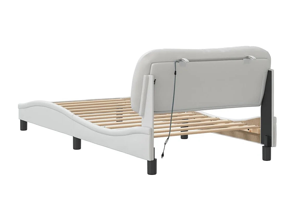 Lit simple | Lit adulte, enfant | Cadre de lit avec LED blanc 100x200 cm