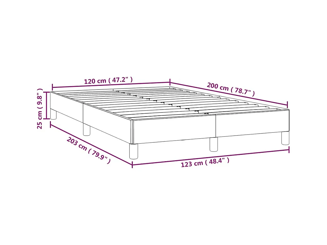 Letto per adulti | Letto singolo | Giroletto Crema 120x200 cm in Similpelle