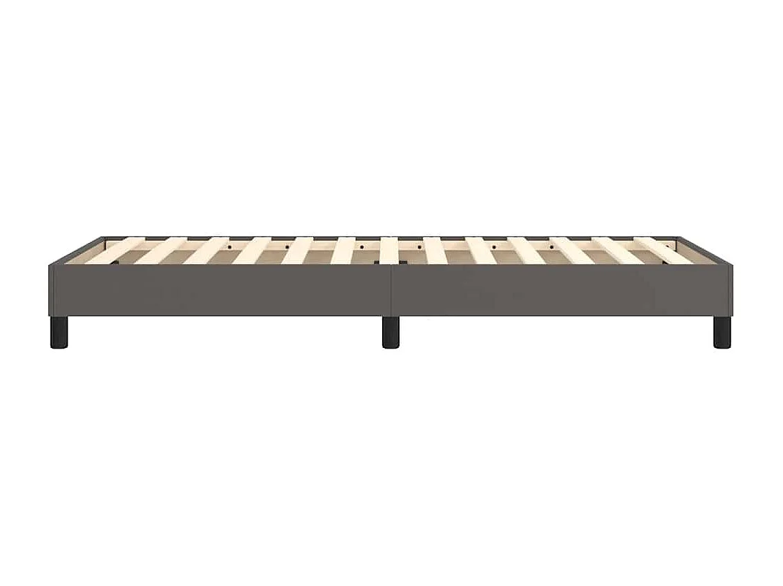 Lit simple | Lit adulte, enfant | Cadre de lit gris 80x200 cm similicuir