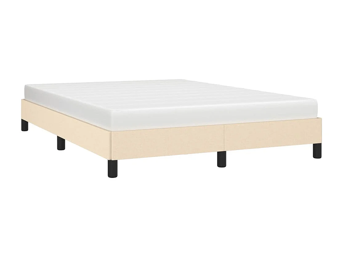 Lit double | Lit adulte | Cadre de lit crème 140x200 cm tissu