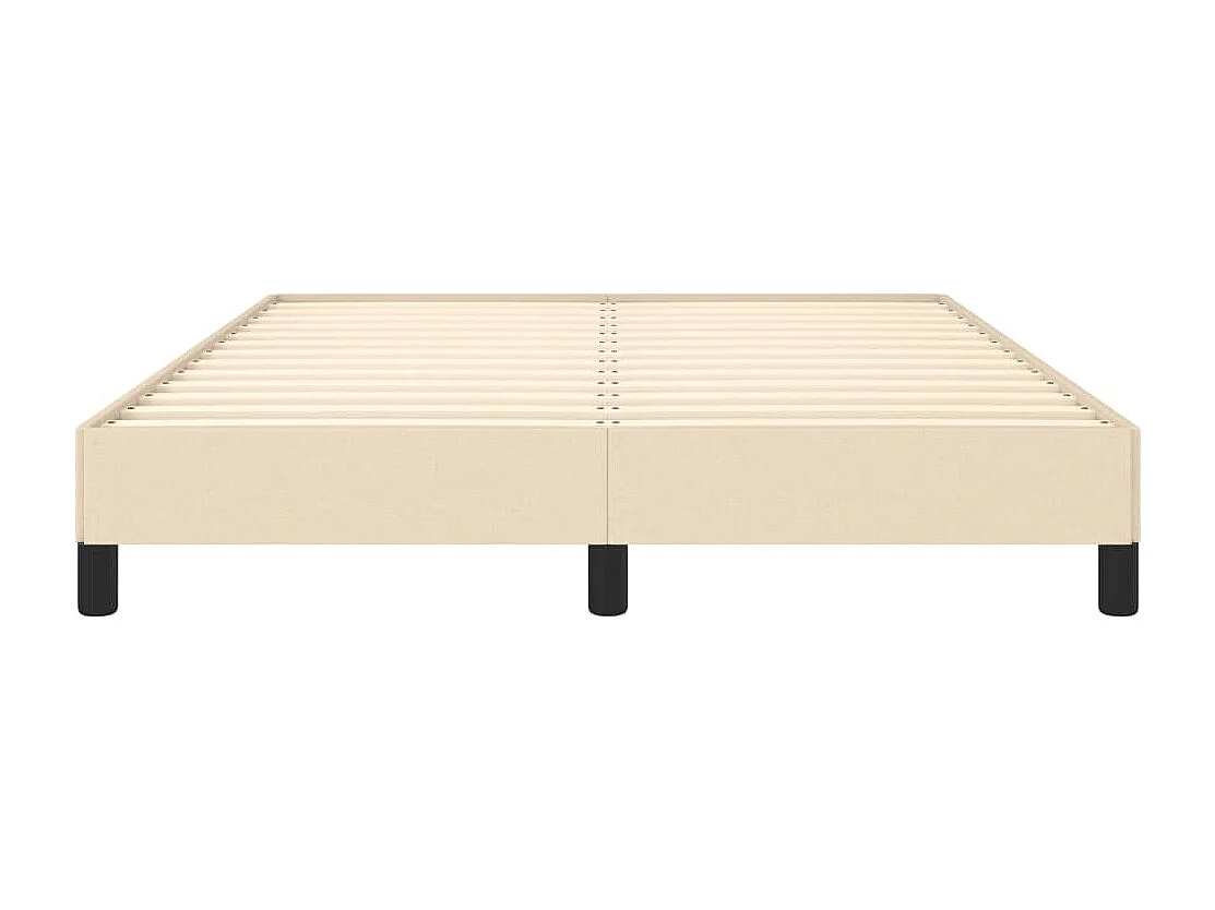 Lit double | Lit adulte | Cadre de lit crème 140x200 cm tissu
