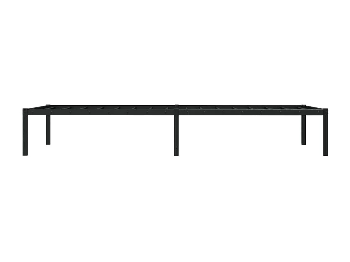 Lit simple | Lit adulte, enfant | Cadre de lit métal noir 90x190 cm