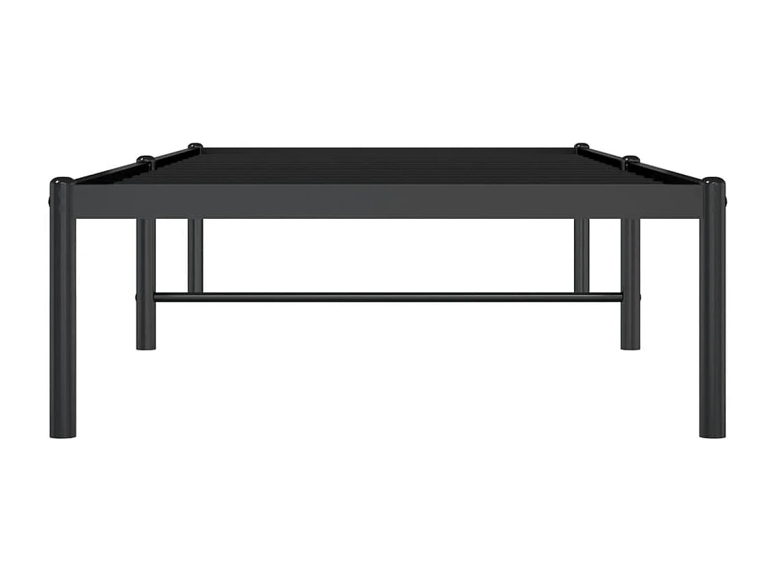 Lit simple | Lit adulte, enfant | Cadre de lit métal noir 75x190 cm