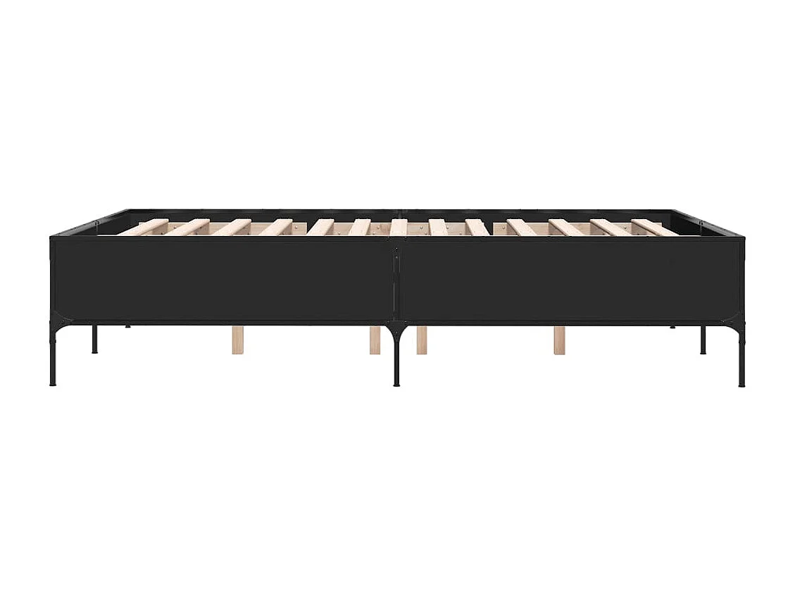 Lit simple | Lit adulte, enfant | Cadre de lit noir 120x200 cm