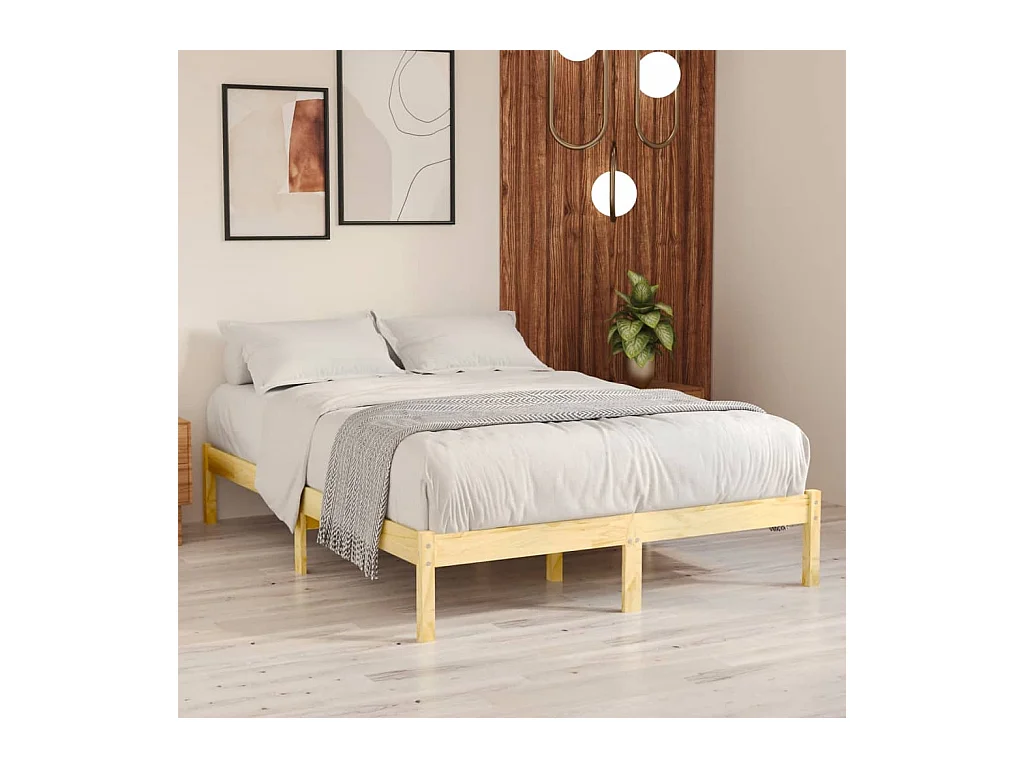 Lit double | Lit adulte | Cadre de lit bois massif 140x190 cm