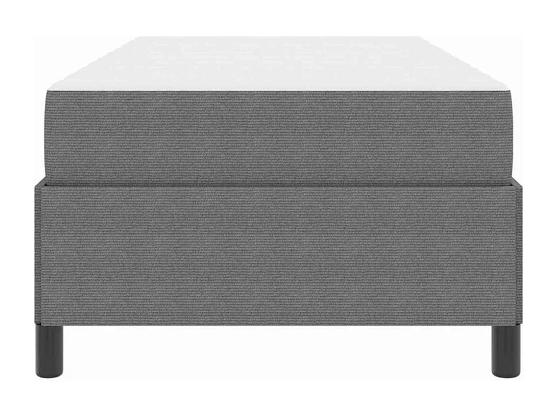 Lit simple | Lit adulte, enfant | Cadre de lit Gris clair 90x200 cm Tissu en velours côtelé