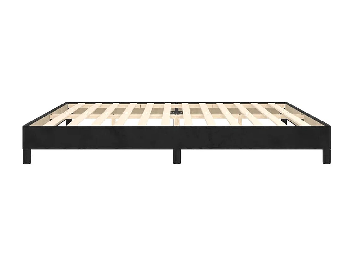 Lit double | Lit adulte | Cadre de lit noir 200x200 cm velours