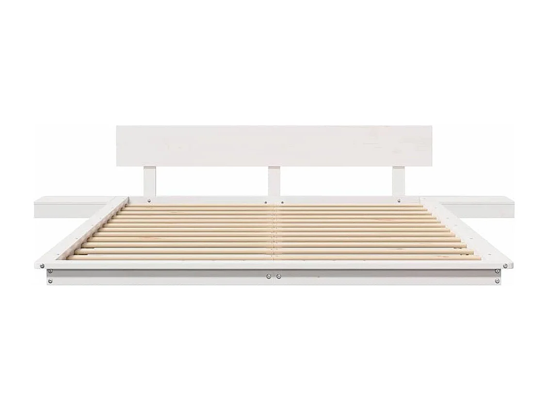 Lit double | Lit adulte | Cadre de lit Blanc 150x200 cm bois